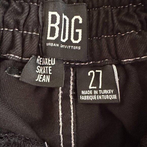 Urban Outfitters BDG Blaine Relaxed Fit Baggy Skate Jeans Black Size 27 - Picture 5 of 6